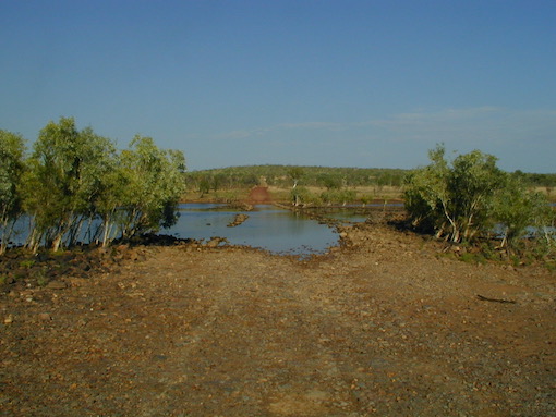 A river crossing on the Gibb River Road in the Kimberley region of Western Australia.