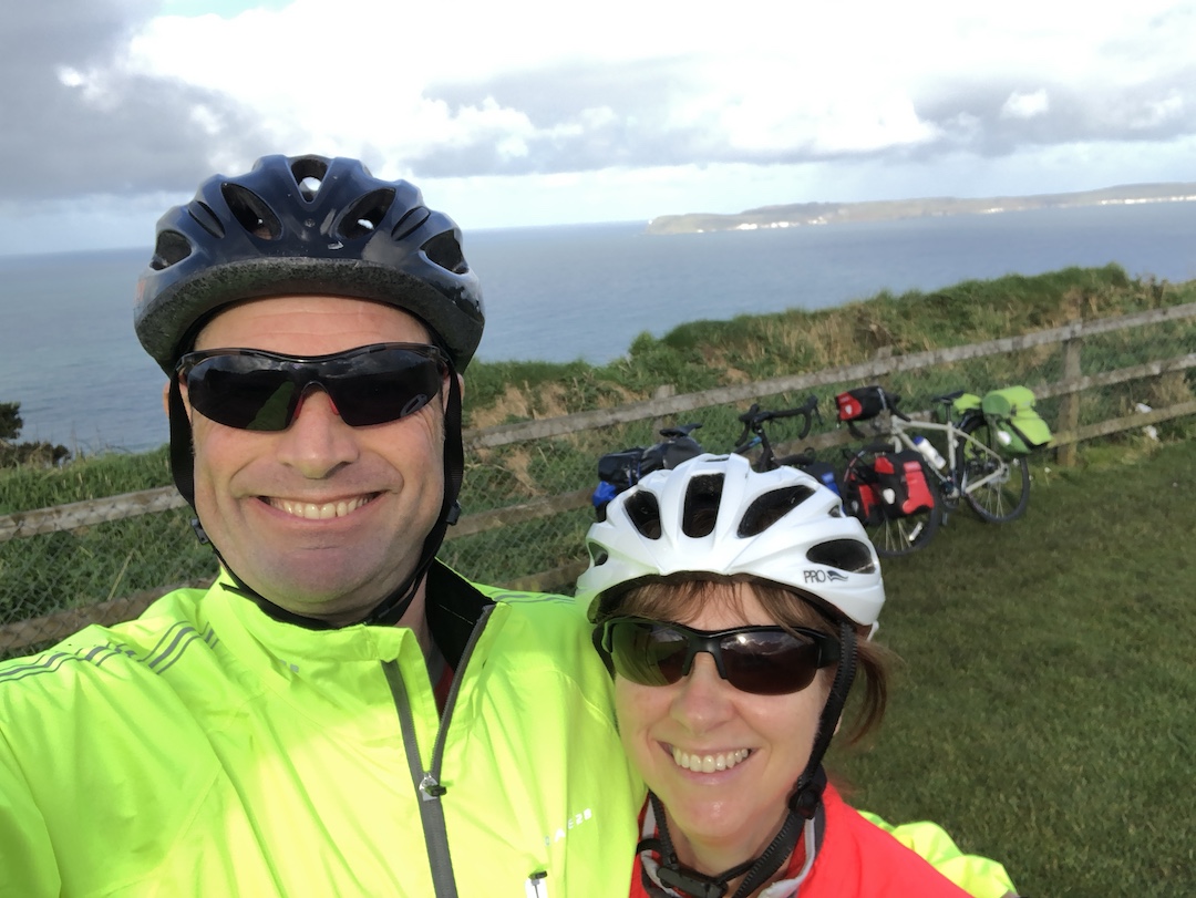 Bike touring practice day David and Sharon Schindler with their touring bikes