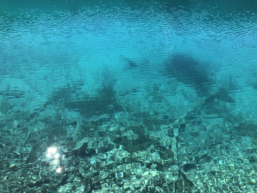 Crystal clear water at Bob's Cove, Queenstown, South Island, New Zealand