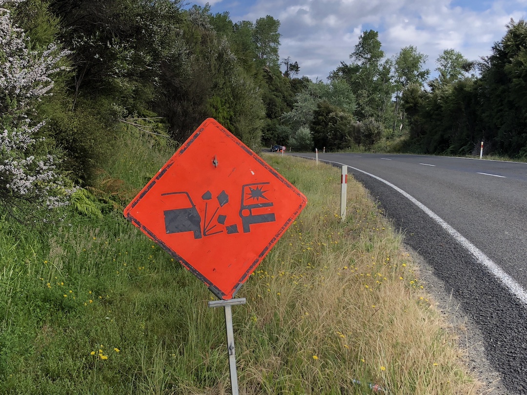 Chip and Dip Roadworks Sign Roadworks ahead sign