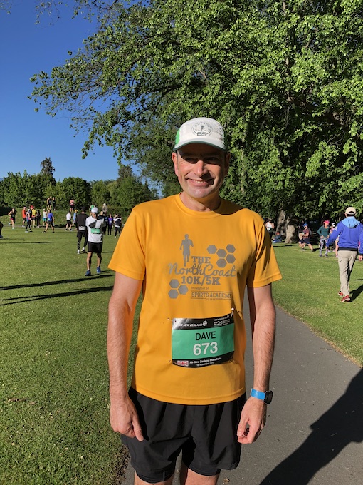 Dave at the start of Queenstown Marathon