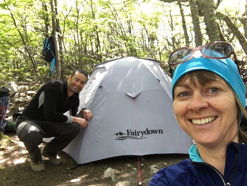 David and Sharon Schindler with Fairydown tent