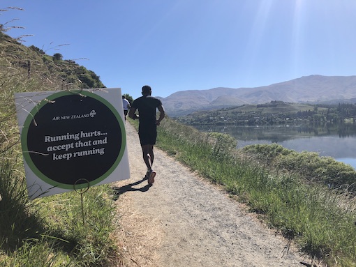 Queenstown Marathon route at Lake Hayes