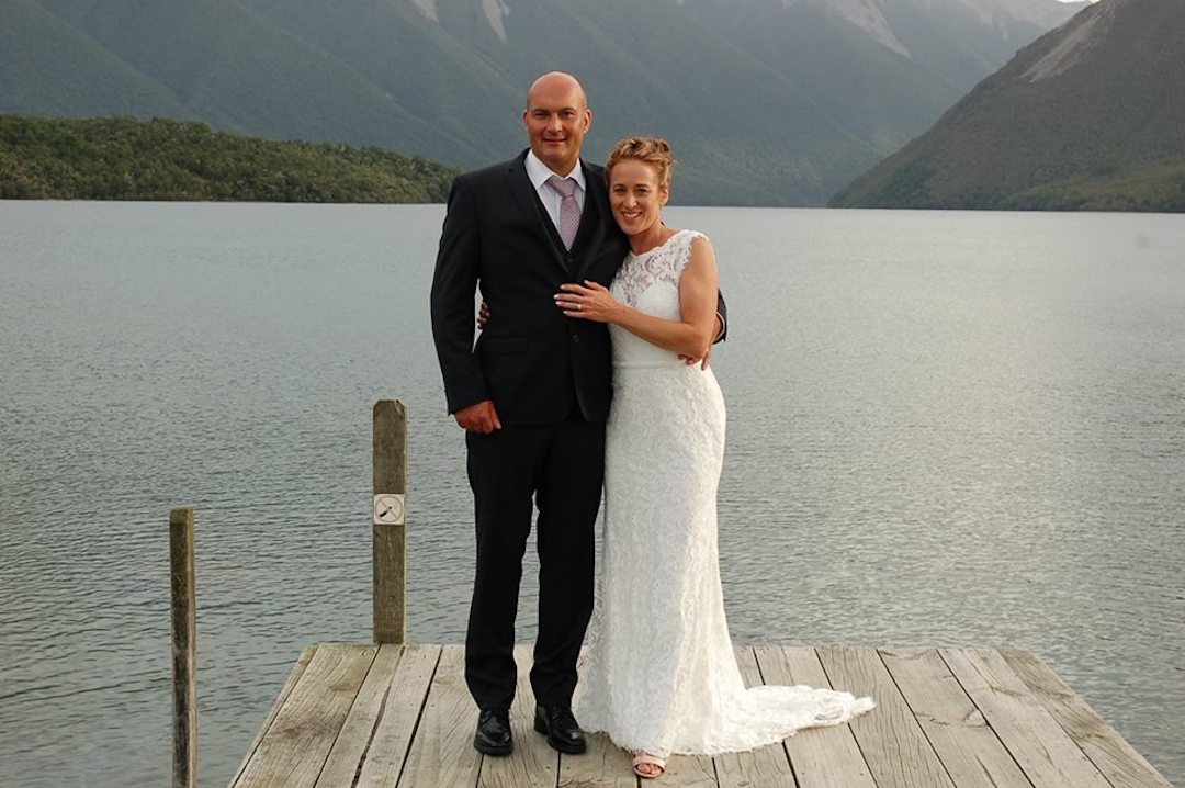 Matt and Gilly on their wedding day