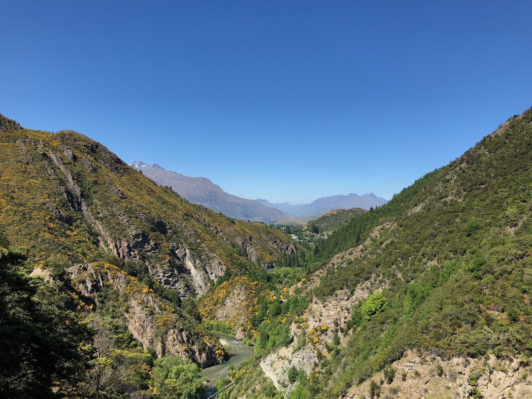 Sawpit Gully View from Sawpit Gully hiking trail towards Arrowtown