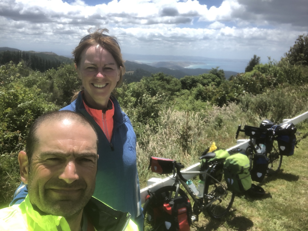 Schindlers on Tour overlooking Poverty Bay At the viewpoint overlooking Gisborne and Poverty Bay