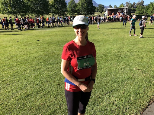 Sharon at Queenstown Marathon start