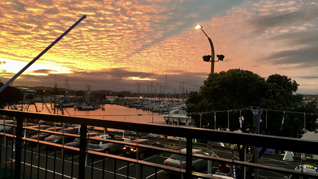 Sunset in Napier Sunset from the Thirsty Whale Bar in Napier