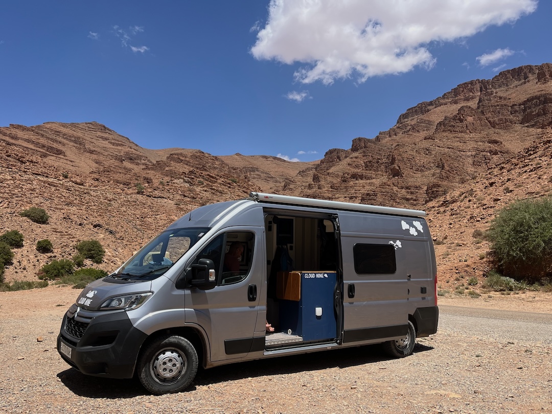 Driving a Camper van in Morocco Driving a camper van in Morocco